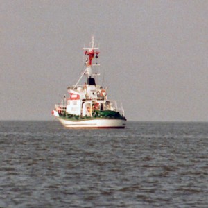 Vormann Leiss auf Seeposition vor Anker