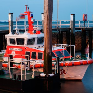 SRB Wilma Sikorski, Abenddämmerung, Wangerooge 2012.