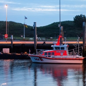 SRB Wilma Sikorski, Abenddämmerung, Wangerooge 2012.